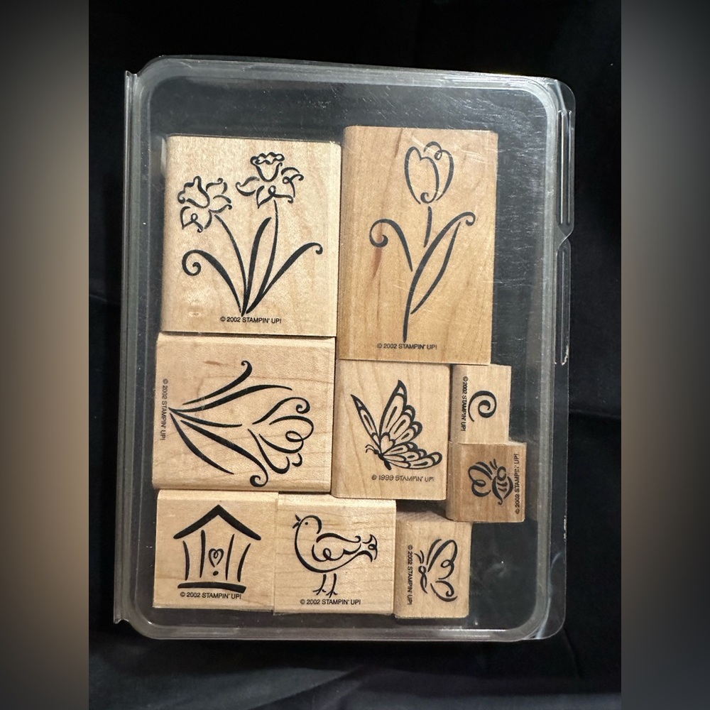 New in Box. The Stampin' Up! Floral and Nature Wooden Stamp Collection